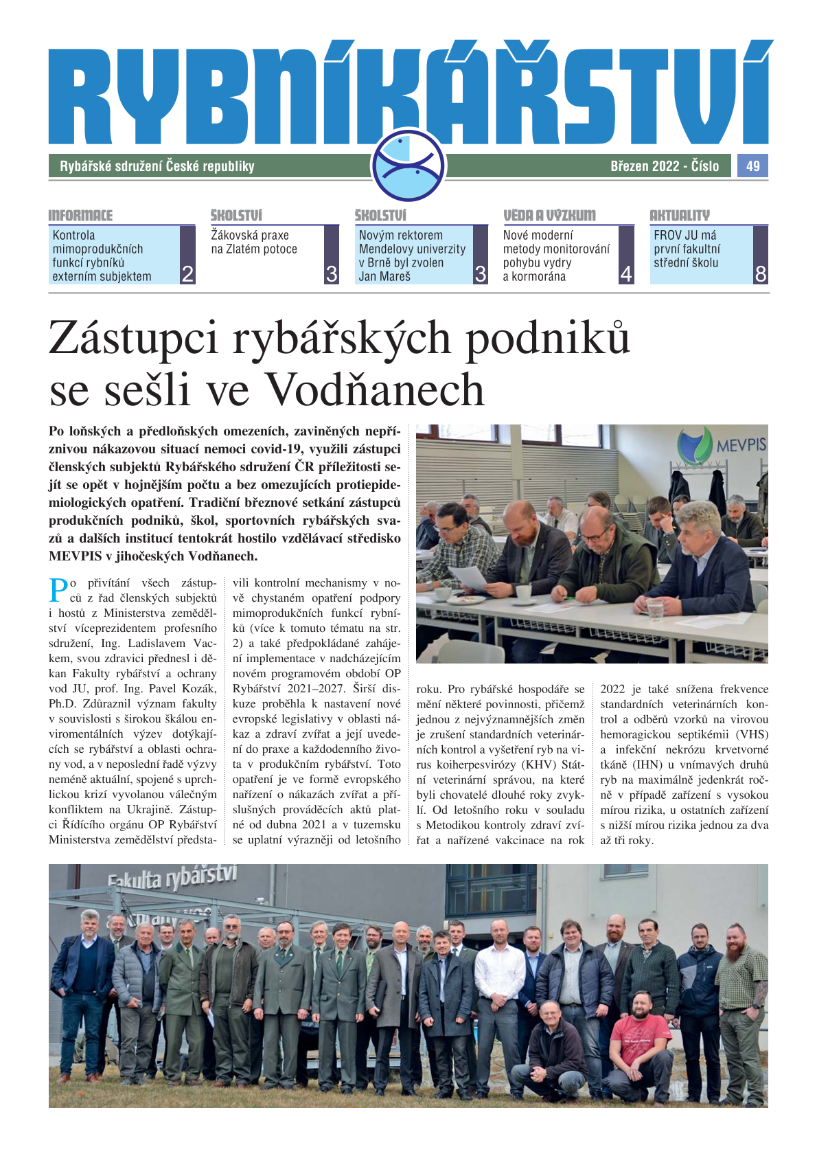Rybníkářství 49. číslo, březen 2022
